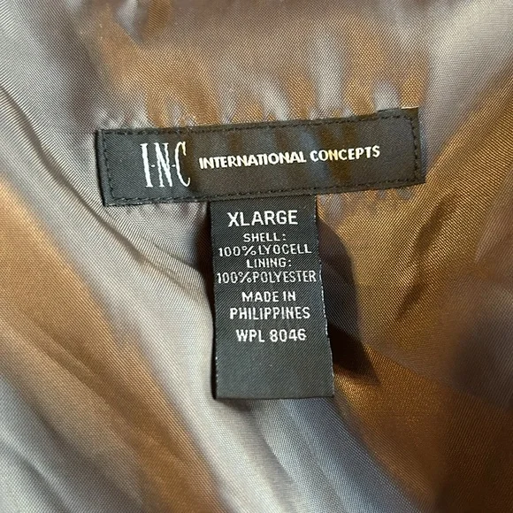 Long vest, belted, sz XL, taupe - Picture 7 of 7